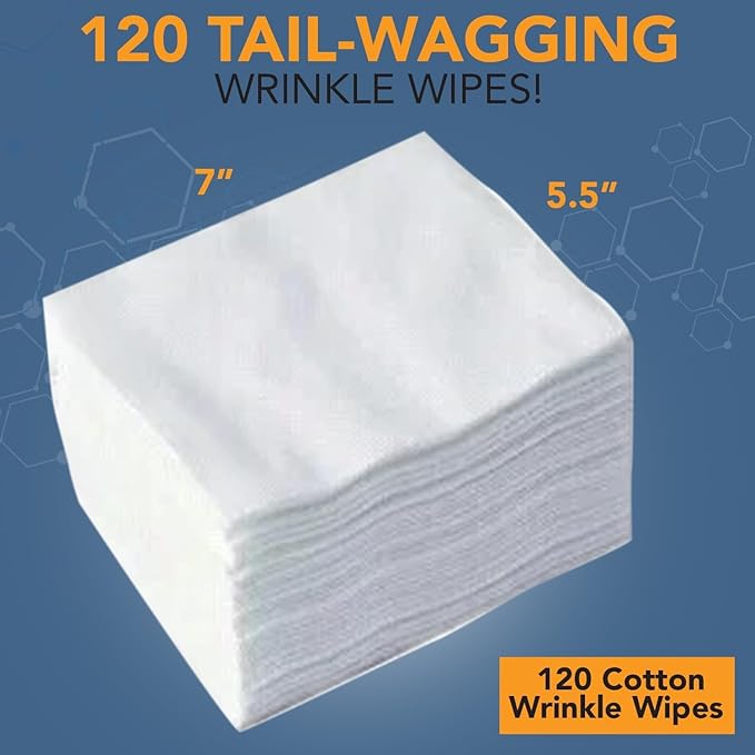NOVEHA 240 Wrinkle XL Wipes for Dogs | Wrinkle Wipes for Bulldog, French Bulldog, Pug, Bulldog – Wipes for Multiple Areas Removes Dirt, Wrinkles, Folds, Tear Stain, Tail Pockets & Paws