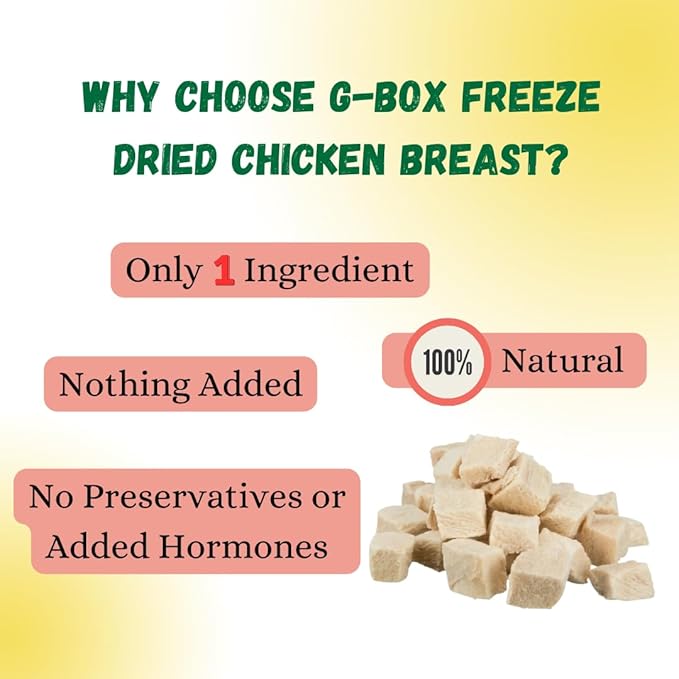 Freeze-Dried Raw Chicken Breast for Cats & Dogs(5 OZ), Delicious and Healthy Freeze-Dried Chicken Breast- Made in The USA - Perfect for Dog and Cat Training Treats, Snacks