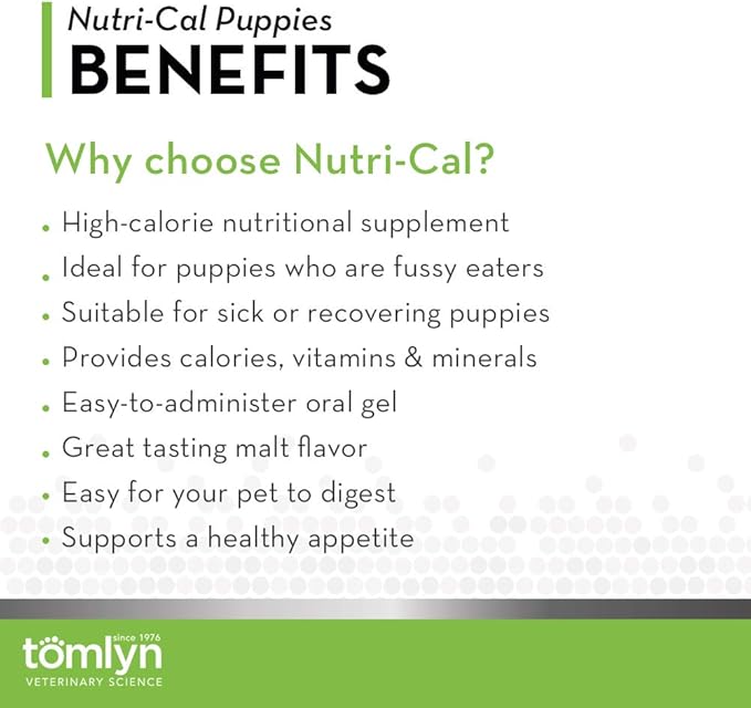 Tomlyn High Calorie Nutritional Gel for Puppies, (Nutri-Cal) 4.25 oz (3 Pack)