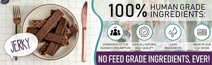 Premium Duck & Blueberry 12 oz. Dog Jerky Treats | 100% Human Grade | USA Made | High Protein | Grain Free | Limited Ingredients | No Filler | BHA-BHT Free | Soft-Tender