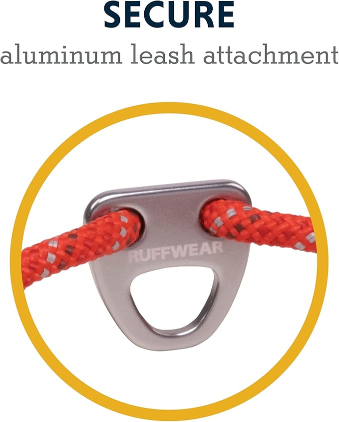 Ruffwear, Knot-a-Collar Dog Collar, Climbing Rope Collar for Everyday Use, Red Sumac, 14"-20"