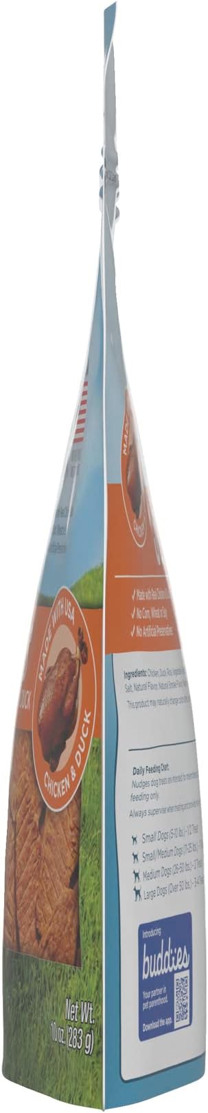 Blue Buffalo Nudges Jerky Cuts Natural Dog Treats, Duck, 10oz Bag