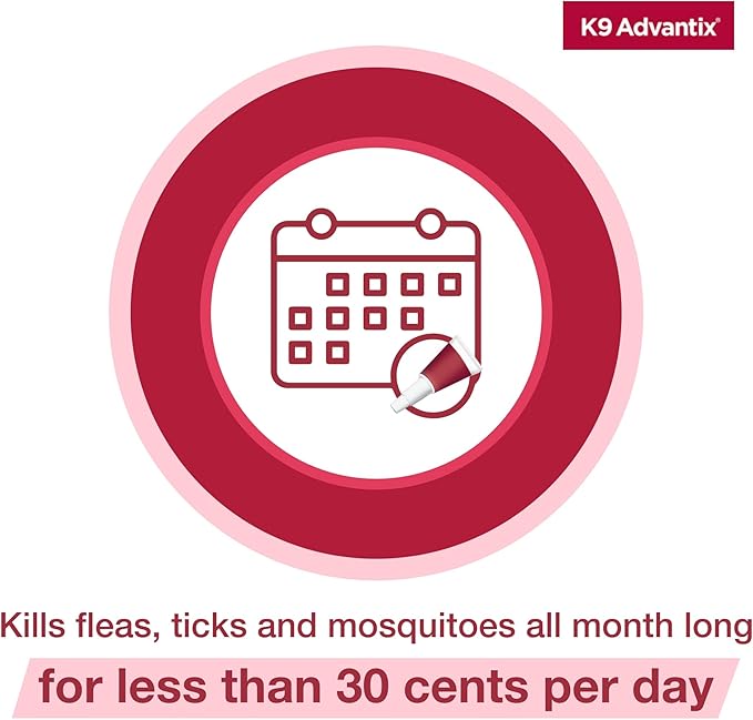 K9 Advantix Flea, Tick & Mosquito Prevention for Dogs 4-10 lbs. | Flea Drops for Small Dogs | Apply Monthly | 2 Treatments