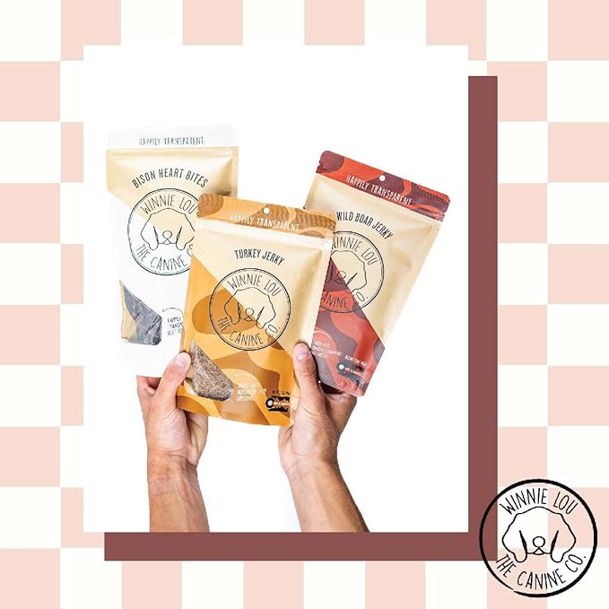 Winnie Lou Jerky Organic Jerky Dog Treats Made in The USA Human Grade Dog Treats Dog Jerky Treats All Natural Dog Treats Healthy Dog Treats (Wild Boar 2 Pack)