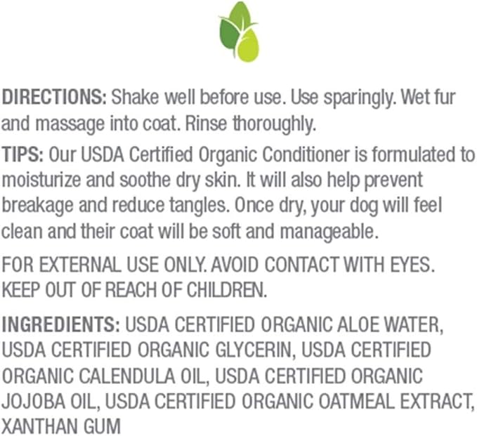 Pure and Natural Pet - Fragrance Free Hypoallergenic Organic Conditioner Fragrance Free 16 oz.