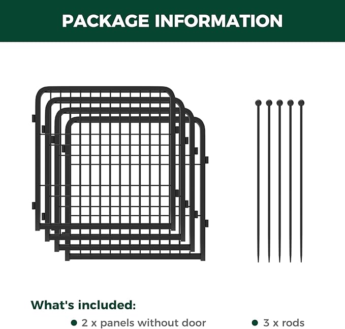 FXW Rollick Dog Playpen for Yard, RV CampingâPatented, 24 inch 4 Panels
