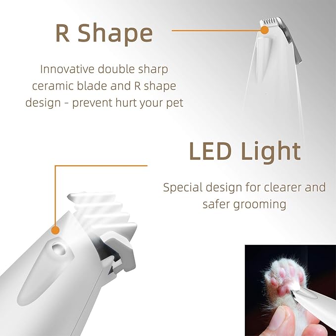 Electric Dog Paw Fur Trimmer for Small Cats Dogs Clippers Christmas Cordless Ear Hair Clipper Mini Light up Grooming Clippers 2 Speeds Rechargeable Quiet Grooming for Paw Eyes Ears Face Rump
