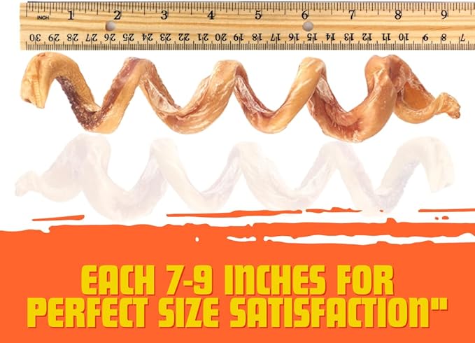 Lara & Olive 7"-9" Bully Stick Springs for Dogs | Rawhide Free | 100% Beef | Single Ingredient Chew Treat Bones | Fully Digestible | Odorless | 5 Pack