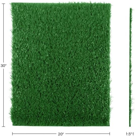 Pee Pads for Dogs - Set of Three 30x20-Inch Replacement Turf Grass Mats for Potty Training - Dog Housebreaking Supplies for Medium Pets by PETMAKER