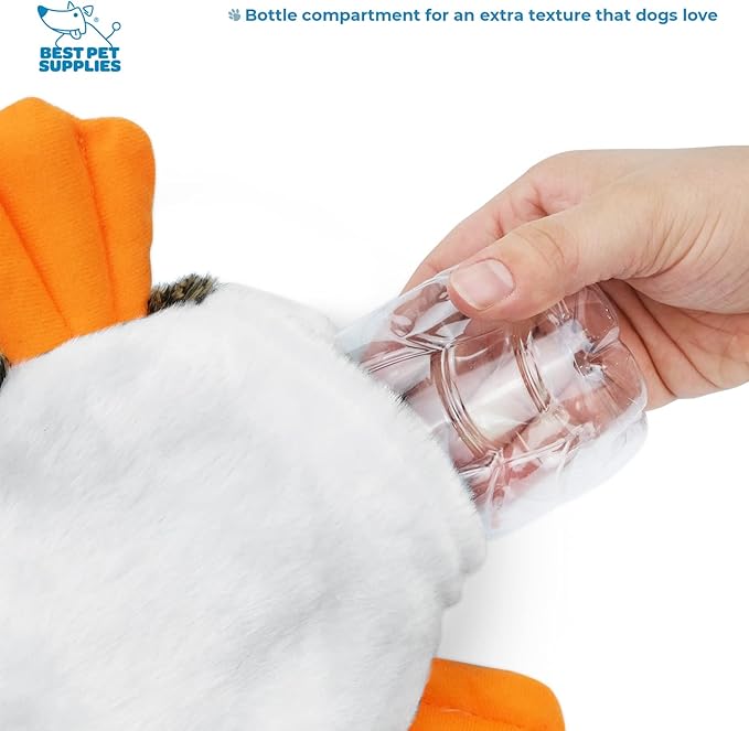 Best Pet Supplies Stuffing Free Squeaky Dog Toys for Small Dogs, Medium Dogs, and Large Dogs, Durable, Best Dog Chew Toy for Teething Puppy, Indoor Play, Holds Plastic Bottle - Wild Duck, Pig, Medium