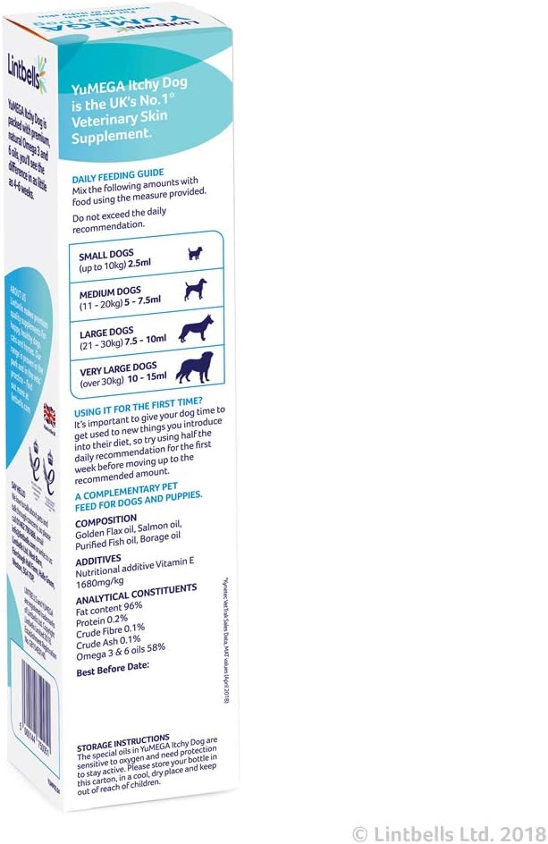 Lintbells YuMEGA Plus, Itchy Dog Oil, 250 mL