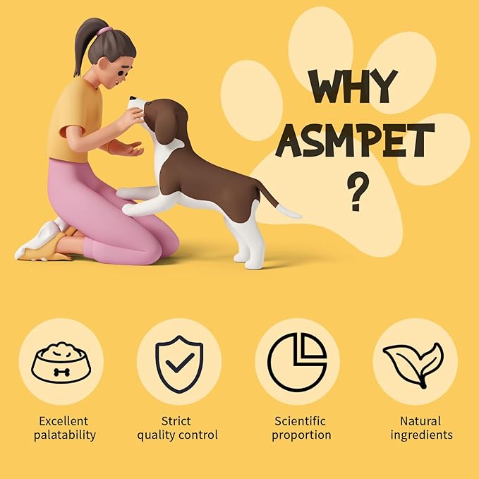 ASMPET Chicken Wrapped Beef Cartilage Dog Treats, Long Lasting High Calcium Chewy Dog Soft Bone, Non-Rawhide Puppy Treat Twist Sticks Rich in Protein for Small, Medium & Large Dogs