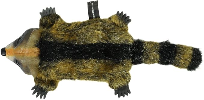 Hyper Pet Real Skinz Raccoon Plush Dog Toy