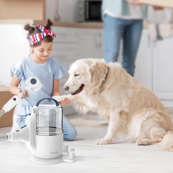 P50 Dog Grooming Vacuum, Pet Grooming Vacuum with Dog Clippers,Deshedding Grooming Tools,Cleaning Tools, 2.5L Large Cup, 12Kpa Adjustable Suction, Ultra-Quiet Pet Grooming Vacuum for Dogs Cats