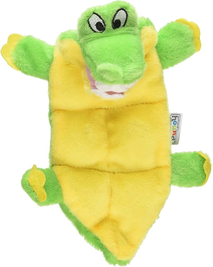 Outward Hound Squeaker Matz Plush Gator Dog Toy, Small