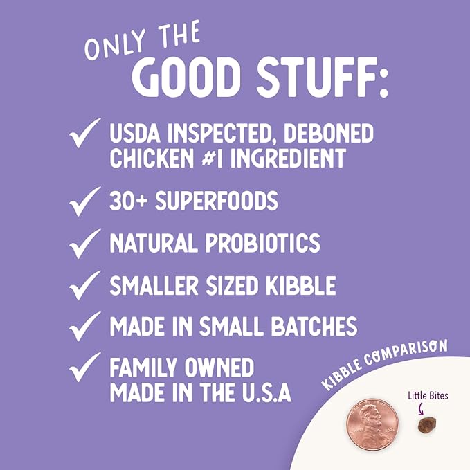 Health Extension Little bites Weight Control Dry Dog Food, Grain-free, Natural Food for Overweight Adult Dogs with added Vitamins & Mineral, Include Lite Chicken & Brown Rice Recipe (15 lbs)