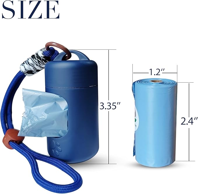A&H ZIER Poop Bags Holder with Portable Colorful Lanyard, Soft-touch Dog Poop Bags Dispenser Dog Waste Bags, Compatible with any Dog Walking Accessories