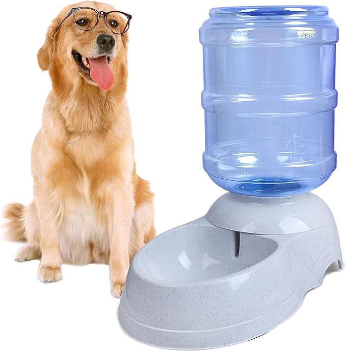 Automatic Pet Feeder and Water Dispenser Gravity Feeder and Waterer Set, 3 Gallon/11L Water Large Capacity,12 Pound Food Capacity