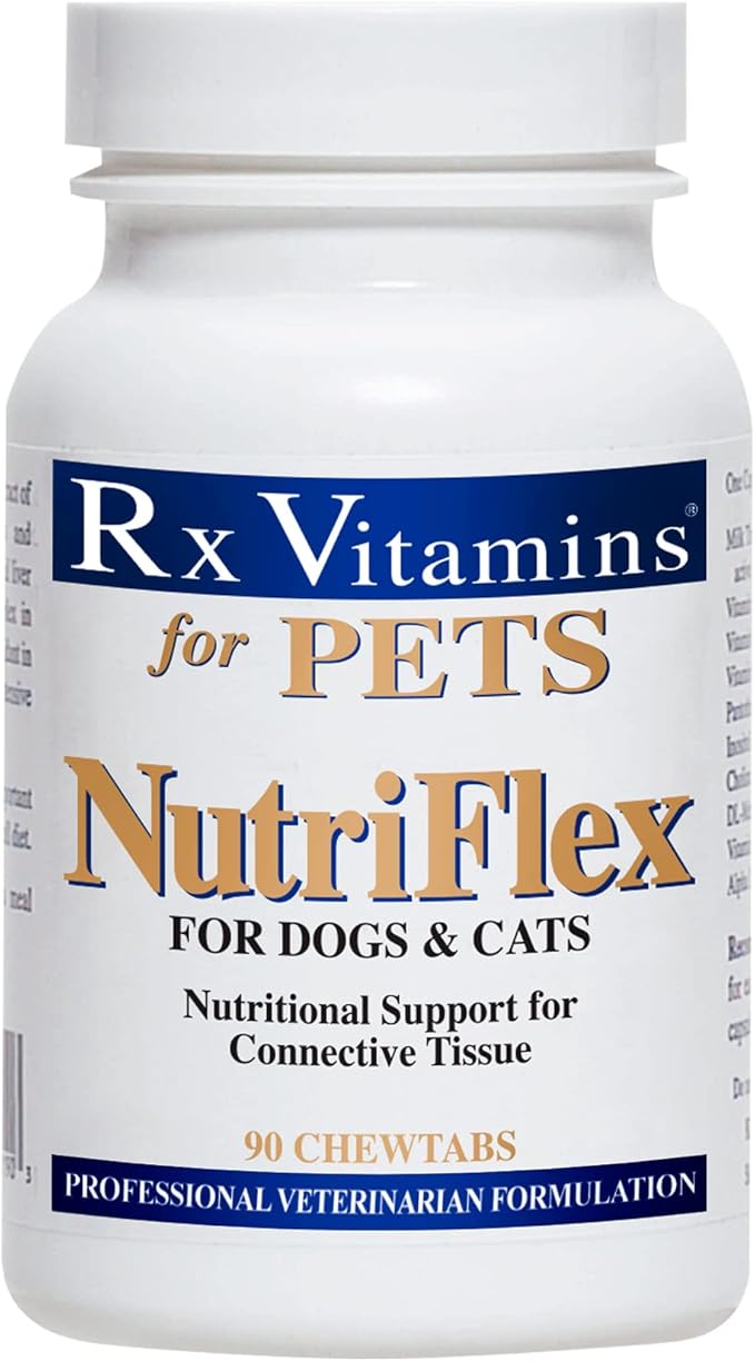 Rx Vitamins for Pets Nutriflex for Dogs & Cats - Veterinary Formula to Support Connective Tissue - Anti-Inflammatory Support - 90 Chewtabs