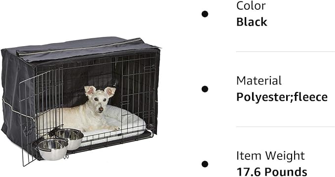 MidWest Homes for Pets iCrate Dog Crate Starter Kit | 30-Inch Dog Crate Kit Ideal for Medium Dog Breeds (weighing 26 - 40 Pounds) || Includes Dog Crate, Pet Bed, 2 Dog Bowls & Dog Crate Cover
