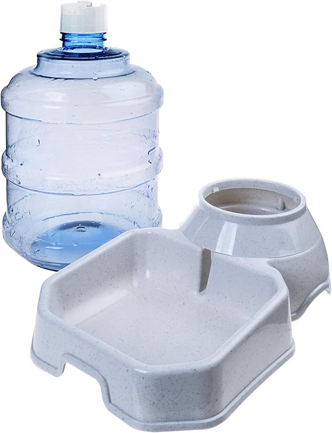 Pet Feeder and Water Dispenser Premium Quality Self-Dispensing Gravity 1 Gallon Large Capacity Pet Feeder, 3.8 Liters Capacity Pet Waterer