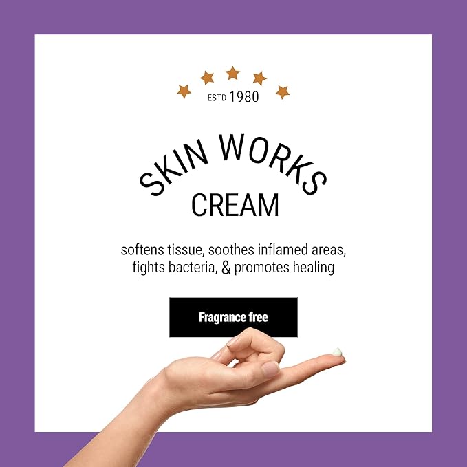 Skin Works, 4 oz | All Natural Ingredients, Non-Greasy, Soothing and Healing, Softens Calluses, Calms Inflamed Areas, Moisturizes Dry Skin for Pets and Humans
