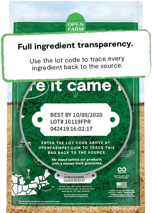 Open Farm Ancient Grains Dry Dog Food, Humanely Raised Meat Recipe with Wholesome Grains and No Artificial Flavors or Preservatives (Homestead Turkey Ancient Grain, 11 Pound (Pack of 1))