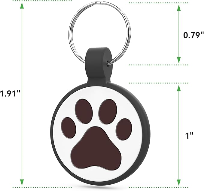 QR Code Cat Tag, Modifiable Pet Online Profile Display Page, Multiple Emergency Contact, Silent Silicone Cat Tag, Collar Accessories, Personalized Cat Tag (Small Breeds - 1", Black & Blue)