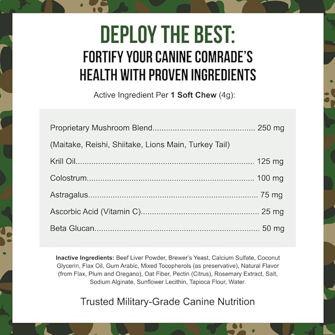 Operation Good Boy - SRE: Immunity Supplement for Pets - 90 Count Soft Chews - 12.7oz - Made Natural Ingredients - Veteran Owned