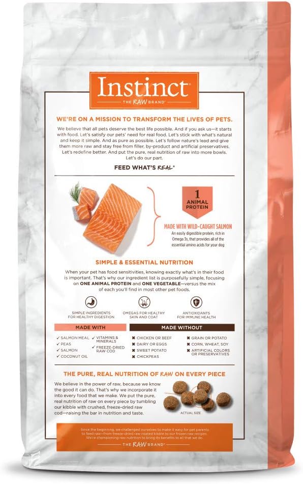 Instinct Limited Ingredient Diet Grain Free Recipe with Real Salmon Natural Dry Dog Food, 20 lb. Bag