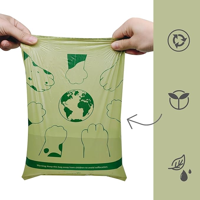 Metal Dog Poop Bags Holder Aluminum Poo Bags Dispenser with Pet Waste Bags 3 Leash Clasp and Elastic Rope for Used Bags(1 Holder 135 Bags,Dark Green)