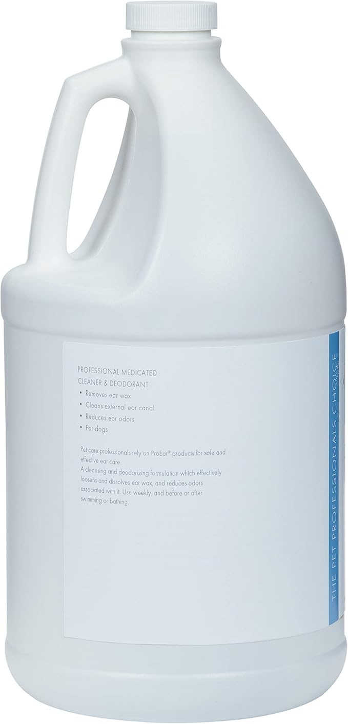 Top Performance ProEar Professional Medicated Ear Cleaners — Versatile and Effective Solution for Cleaning Dog Ears, Gallon