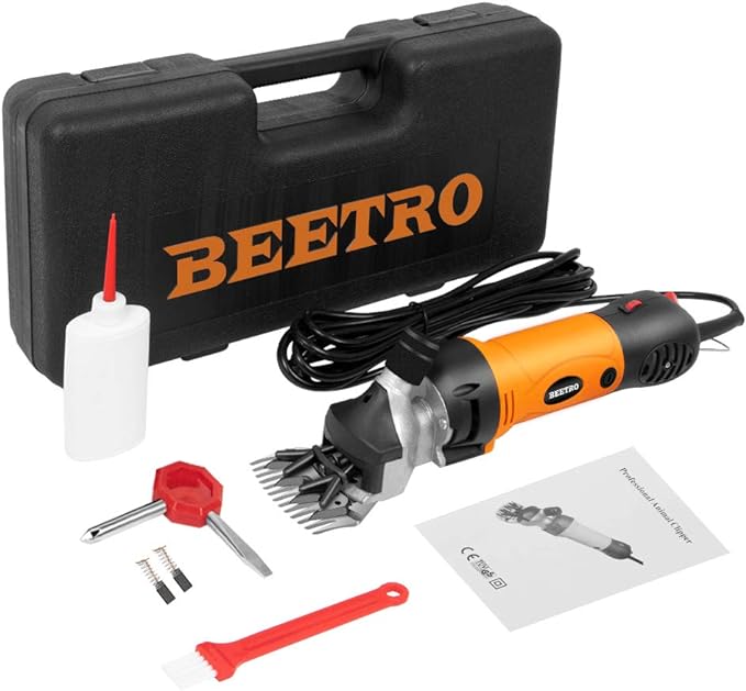 BEETRO 500W, Electric Professional Sheep Shears, Animal Grooming Clippers for Sheep Alpacas Goats and More, 6 Speeds Heavy Duty Farm Livestock Haircut