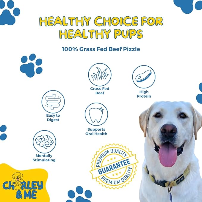 CHARLEY & ME Premium Bully Sticks for Dogs - 100% Natural Beef Dog Treats, Long-Lasting Dog Chew for Aggressive Chewers, Nutritious Joint Support for Dogs 6 Inches (Pack of 12)