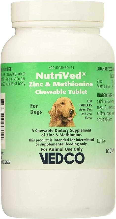 NutriVed ZinPro Chewable Tablets for Dogs (100 count)