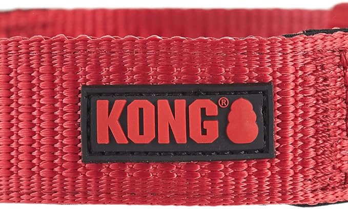 KONG Max HD Ultra Durable Neoprene Padded Dog Collar (Large, Red)