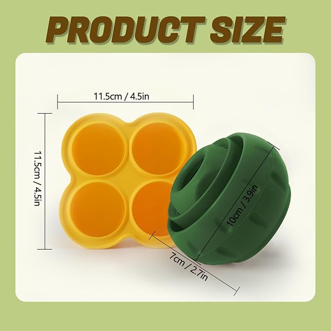 Freezable Fillable Dog Toys: Long-Lasting Rubber Dog Chew Toy with Silicone Treat Tray, Distracts Your Pup from Boredom, Reusable & Dishwasher Safe, for Large Dogs 25lbs+, Green