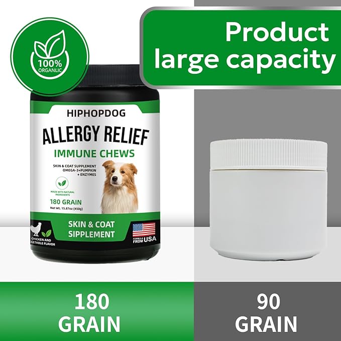Multivitamin Dog Supplement, Glucosamine Chondroitin for Dogs, Probiotics, Omega Fish Oil, Dog Supplements & Vitamins, Dog Vitamins for Skin and Coat Allergies, (Beef 180 ct)