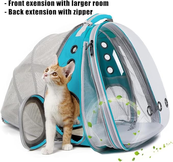 Dual Expandable Cat Backpack Carrier, Fit up to 20 lbs, Expandable Pet Carrier Backpack for Large Fat Cat and Small Puppy
