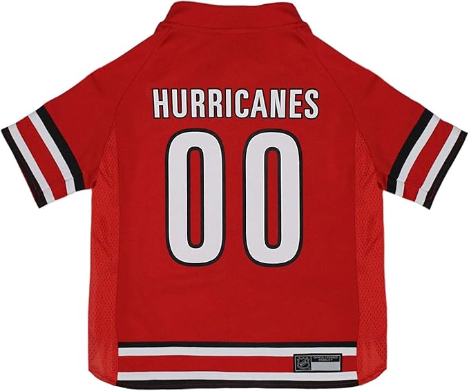 Pets First NHL Carolina Hurricanes Jersey for Dogs & Cats, X-Small. - Let Your Pet Be A Real NHL Fan!