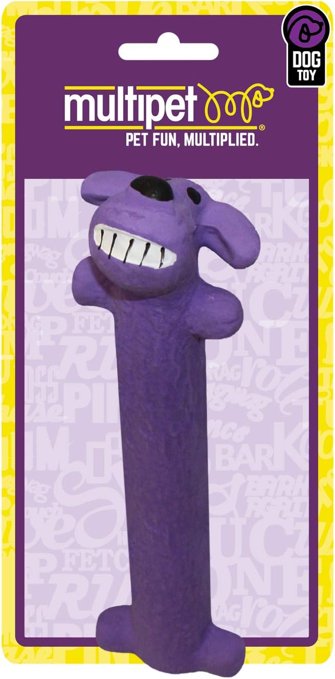 Multipet Original Loofa Dog Latex Ruff 6" Dog Toy, Assorted Colors for Small Breeds. (Pack of 2)
