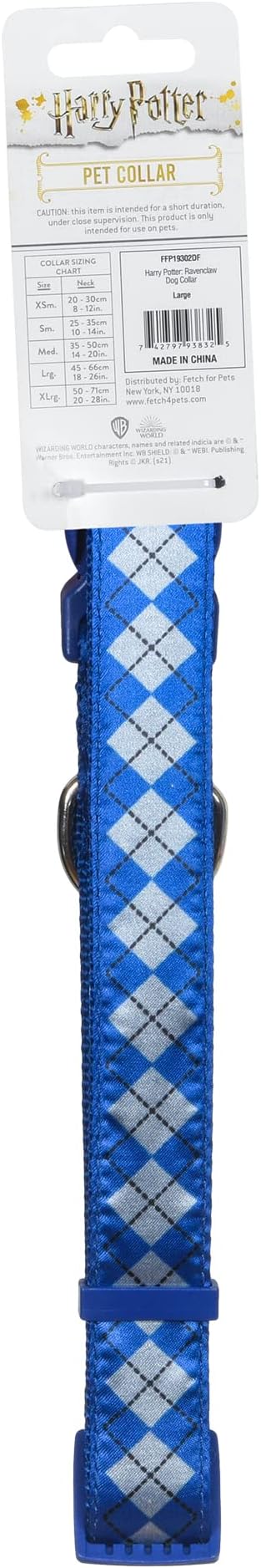 HARRY POTTER Ravenclaw Dog Collar in Size Extra Large | Extra Large Dog Collar, Dog Collar | Dog Apparel & Accessories for Hogwarts Houses, Ravenclaw Collar