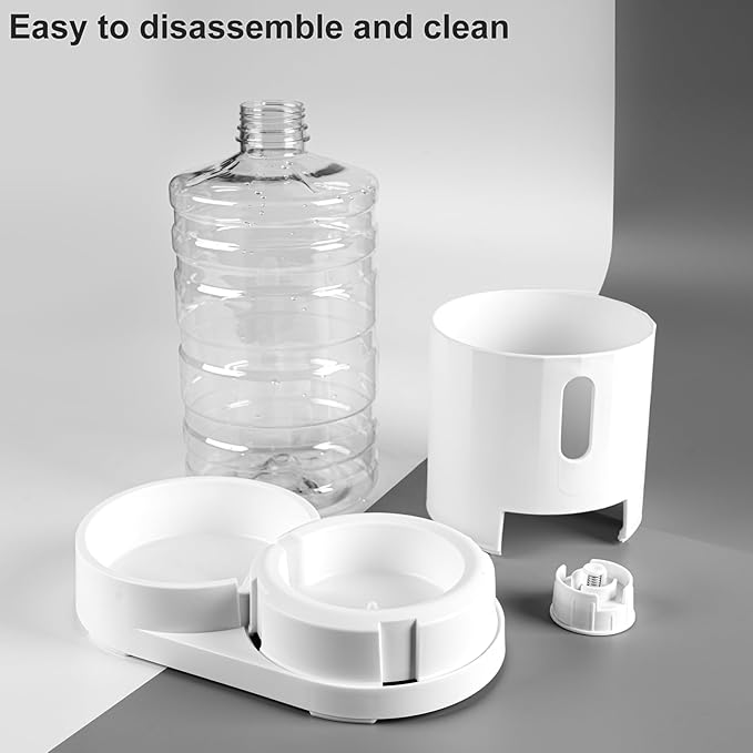 Pet Water Dispenser 4L with Visible Window, Dog Water Dispenser Automatic Water Dispenser Noiseless Pet Water Bowl for Medium and Small Dog Cats