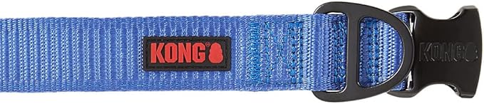KONG Max HD Ultra Durable Neoprene Padded Dog Collar (Medium, Blue)