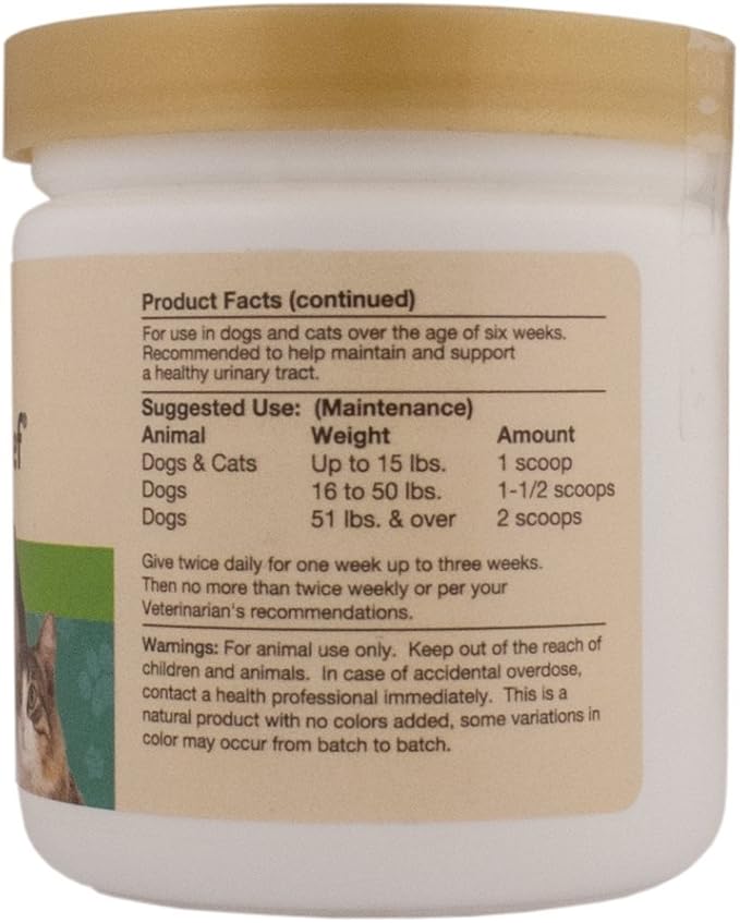 NaturVet Cranberry Relief, 100 Gram Powder, Dog and Cat Health Supplements for Urinary Tract