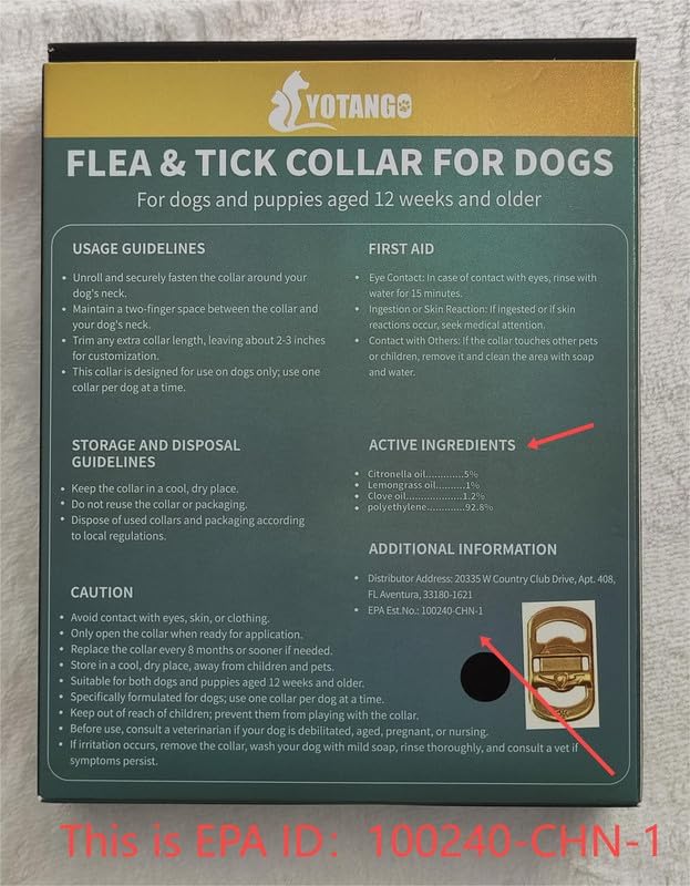 4 Pack Flea Collar for Dogs, 32 Months Flea and Tick Prevention for Dogs, Waterproof Dog Flea Collar, Dog Flea and Tick Treatment, Adjustable Flea and Tick Collar for Dogs Puppy-Black&Gray