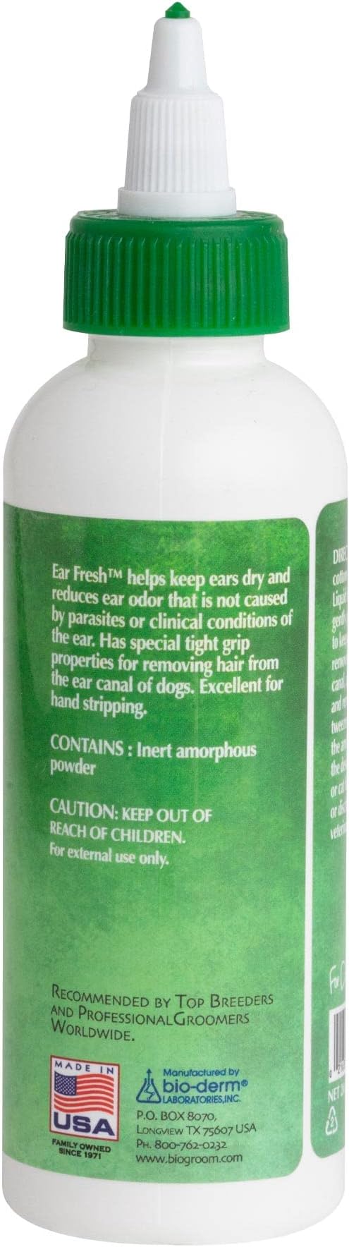 Bio-Groom Ear-Fresh Dog Grooming Ear Powder – Cat & Dog Ear Cleaner, Dog Bathing Supplies, Puppy Wash, Cruelty-Free, Made in USA, Ear Powder for Dogs – 24 g 1-Pack