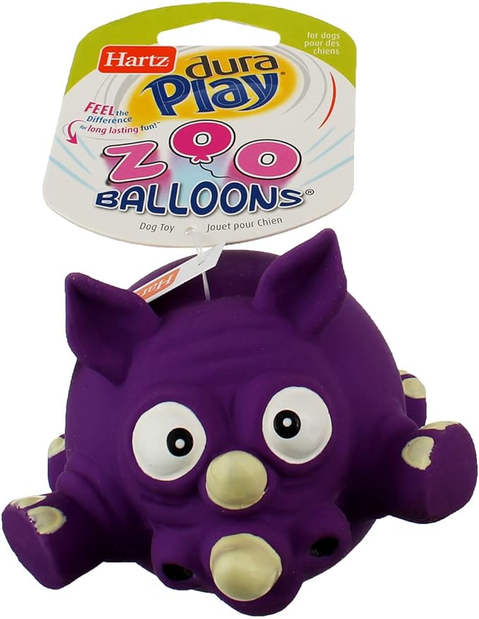Hartz Dura Play ZooBalloons Dog Toy, 1 Count (Pack of 1), All Breed Sizes