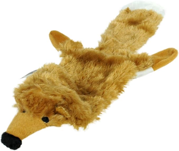 Hyper Pet Critter Skinz Fox Plush Dog Toy with Squeaker, Large