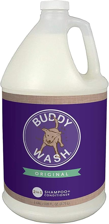 Buddy Wash Cloud Star Dog Shampoo & Conditioner Gallon for Dogs with Botanical Extracts and Aloe Vera with Dispenser Pump and 10ct Pet Wipes